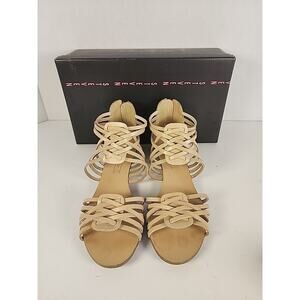 Steve Madden Women's Ivory Xpert Bone Strappy Wedge Sandals Size 7.5